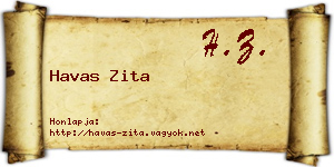 Havas Zita névjegykártya
